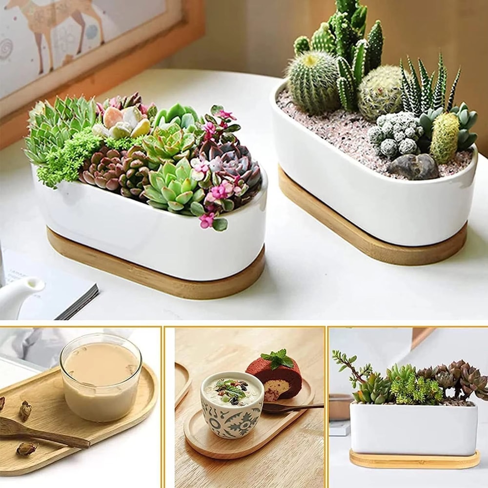 Small Oval Wooden Plate Durable Solid Beech Wood Tableware EcoFriendly Mini Tray For Kids Adults 0