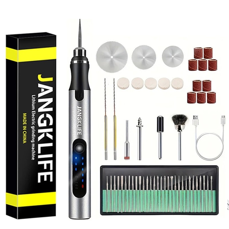 USB Cordless Rotary Tool Kit Wireless Engraving Pen For Woodworking Jewelry Metal Glass DIY Projec 8