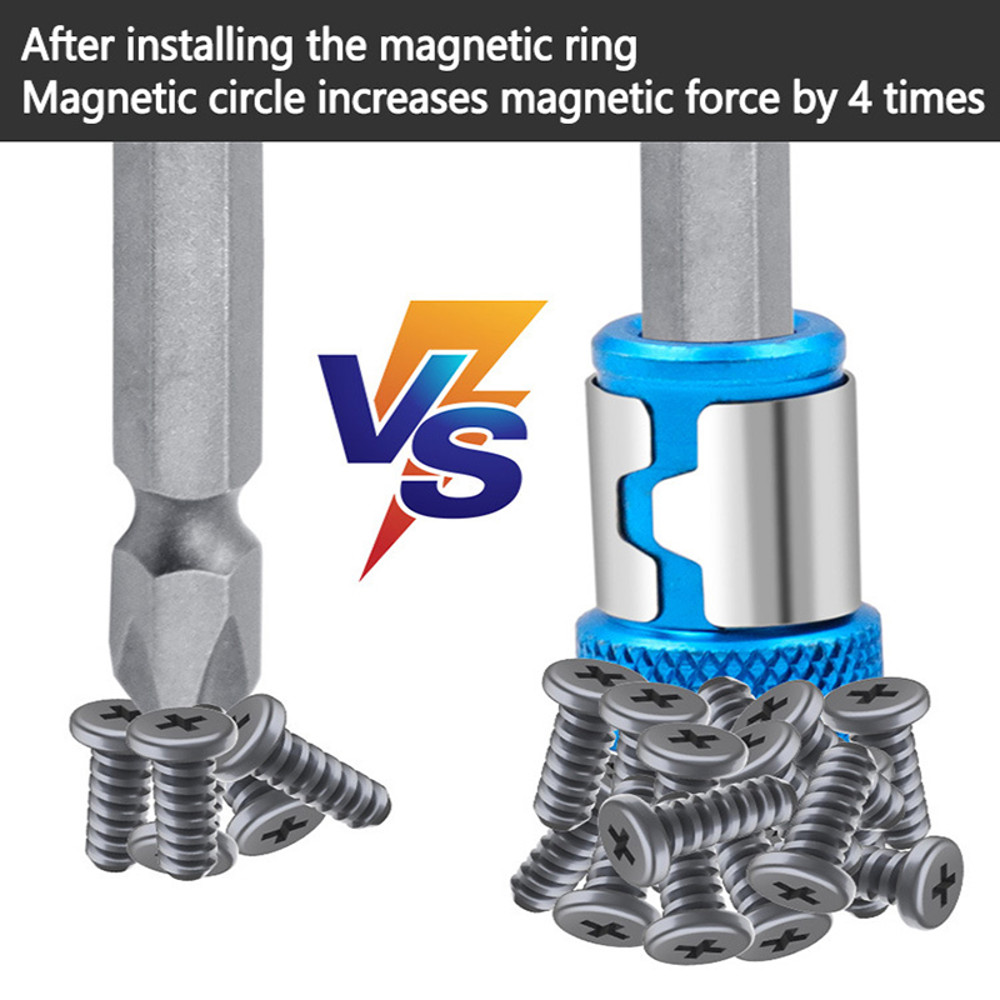 Universal Magnetic Ring For Screwdriver Bits Alloy Anti Corrosion Strong Magnetizer Drill Bit Ring 5
