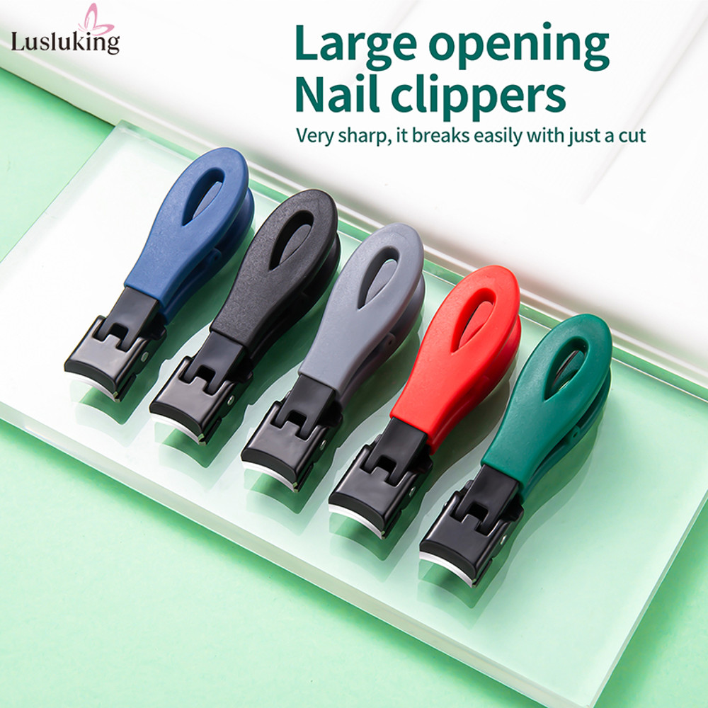 Large Jaw 8mm Opening Nail Clipper Thick  Hard Nail Cutter Stainless Steel Manicure Tool With Anti  4