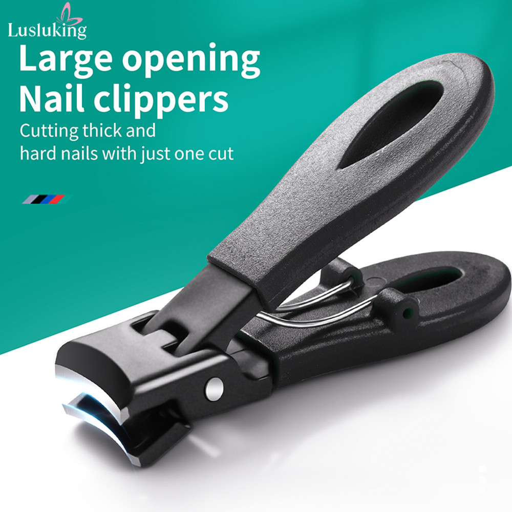 Large Jaw 8mm Opening Nail Clipper Thick  Hard Nail Cutter Stainless Steel Manicure Tool With Anti  5