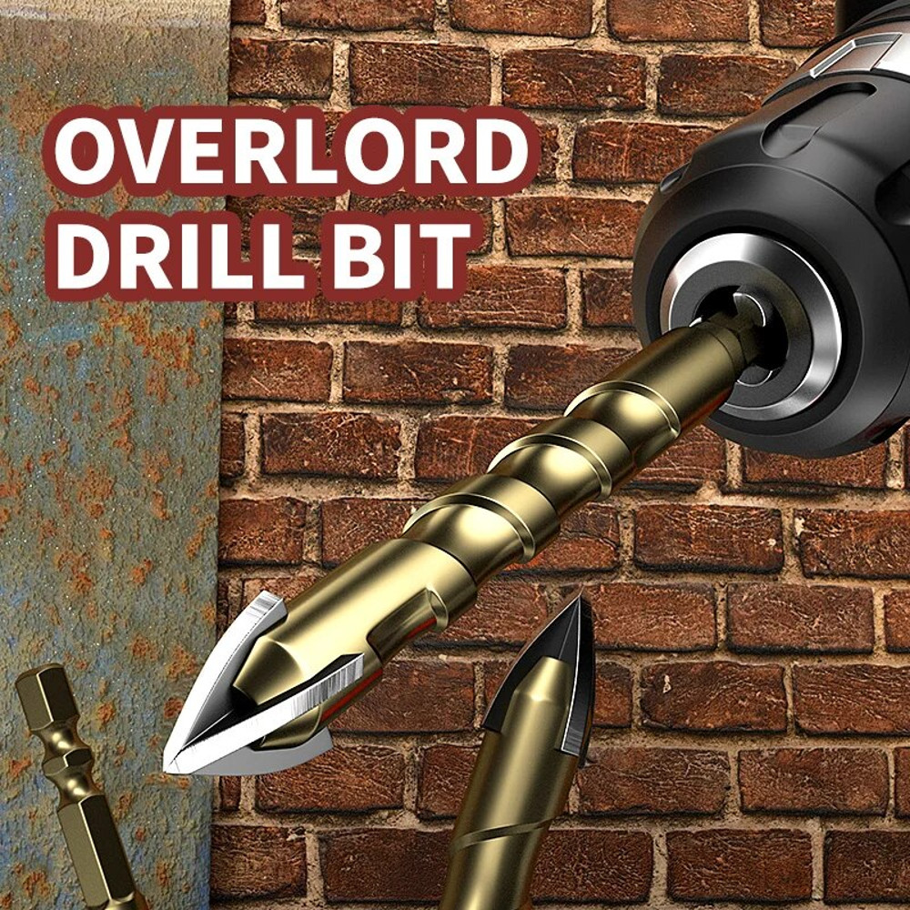 Cross Hex Tile Drill Bit Set, Tungsten Carbide Hard Alloy Bits for Glass, Concrete & Ceramic Tiles