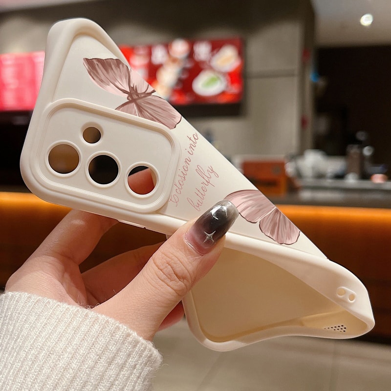 Trendy Gold Butterfly TPU Phone Case Stylish Protective Cover for Samsung Galaxy