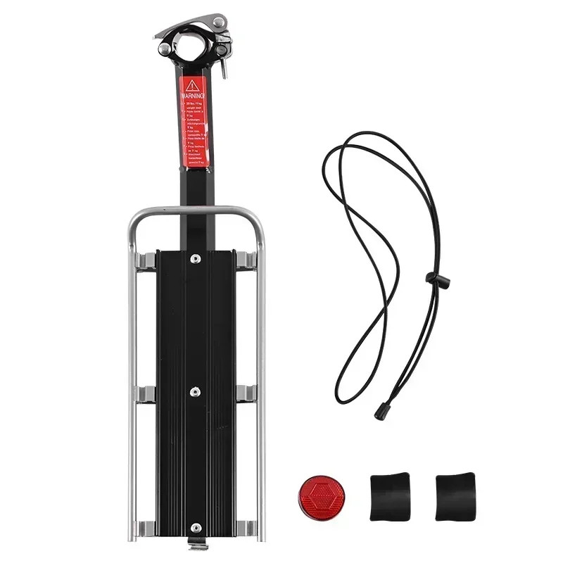 Quick Release Bike Cargo Rack Rear Bicycle Rack Aluminium Alloy Luggage Carrier 15kg Capacity 6