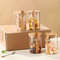 280ml Candy Jar Airtight Glass Storage Jar With Sealed Bamboo Lid And Spoon 10oz Transparent Biscui 5