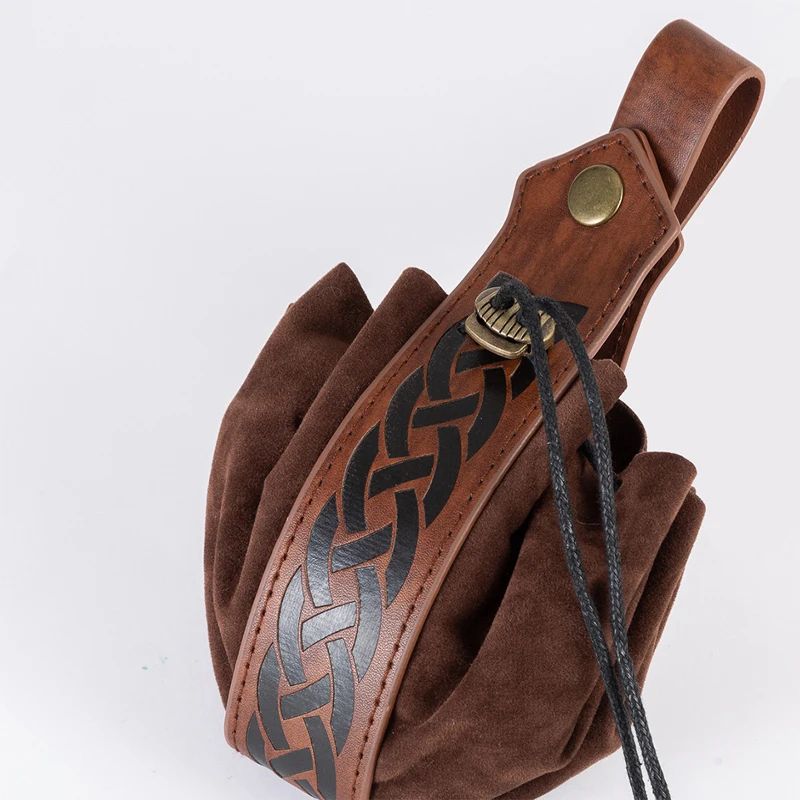 Men VikingStyle Medieval Coin Pouch Belt Bag HighQuality Retro Leather Waist Purse Cool Renaissance 1