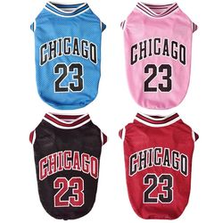 basketball jersey dog shirts, lightweight mesh sportswear for puppies & cats, breathable summer pet clothing