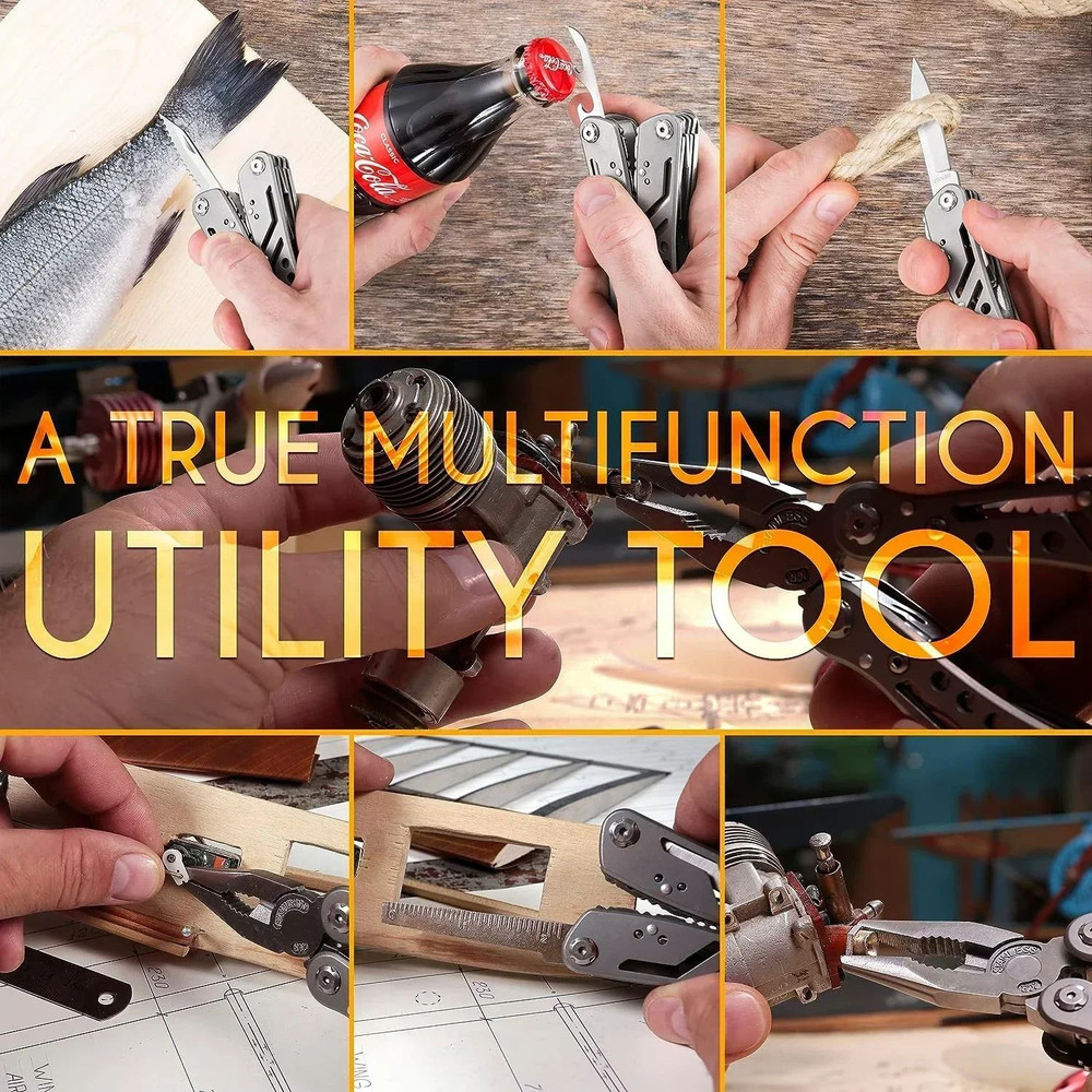 Multitool With Pliers Professional MultiTool For Survival Camping Hunting Gifts For Men Dad Husband 4