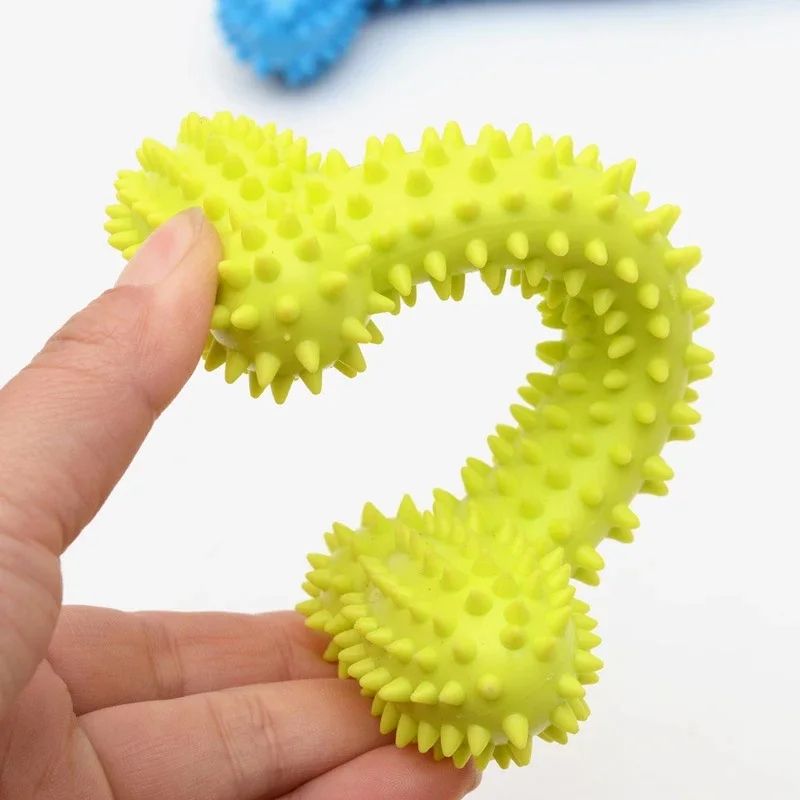Durable Rubber Pet Toys For Small Dogs Resistance To Bite Teeth Cleaning  Chew Training Toy For Pup