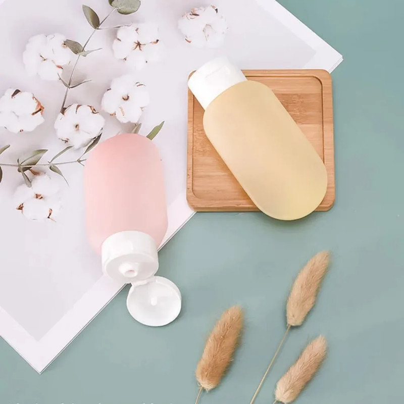 Refillable Bottle Soft Silicone Lotion Container Squeeze Tube Empty Bottle For Travel Shampoo Toil 5