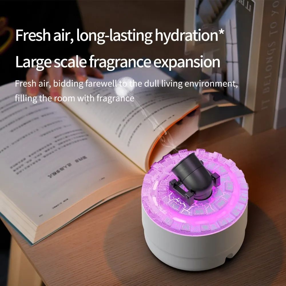 Cannon Aromatherapy Diffuser Jellyfish Spray Air Humidifier 7 Color LED Night Light Essential Oil D 3