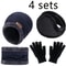 Winter Warm Velvet Hat Scarf Gloves Set Men Women Girls Outdoor Riding Beanies Neck Protection 4