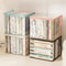 Foldable Transparent Waterproof Book Organizer Storage Box For Home School Dorm 0