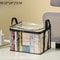Foldable Transparent Waterproof Book Organizer Storage Box For Home School Dorm 7