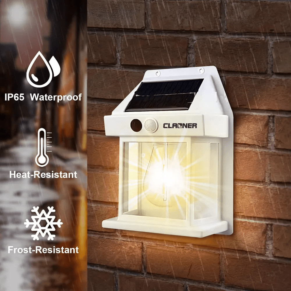LED Solar Wall Lights Outdoor PIR Motion Sensor Garden Security Lamp With Durability Stylish Accen 2