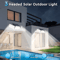 LED Solar Power Wall Lights PIR Motion Sensor Outdoor Garden Security Lamp 3 Mode Waterproof Flood 4