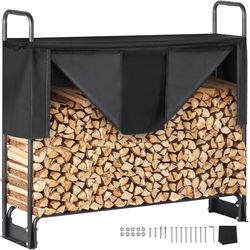outdoor firewood rack with cover, heavy duty firewood holder, oxford waterproof cover for fireplace