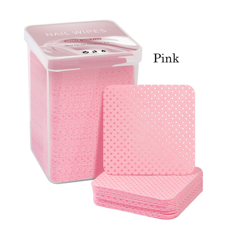 Lint-Free Nail Polish Remover Cotton Wipes, UV Gel Tips Cleaner Pad for Polish & Manicure Art