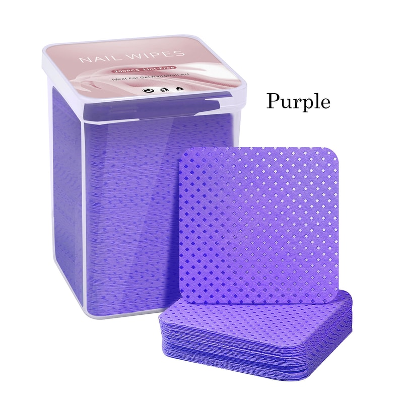 Lint-Free Nail Polish Remover Cotton Wipes, UV Gel Tips Cleaner Pad for Polish & Manicure Art