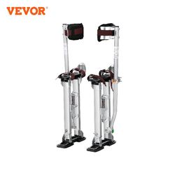adjustable aluminum tool stilts with protective knee pads, heavy-duty non-slip work stilts for home