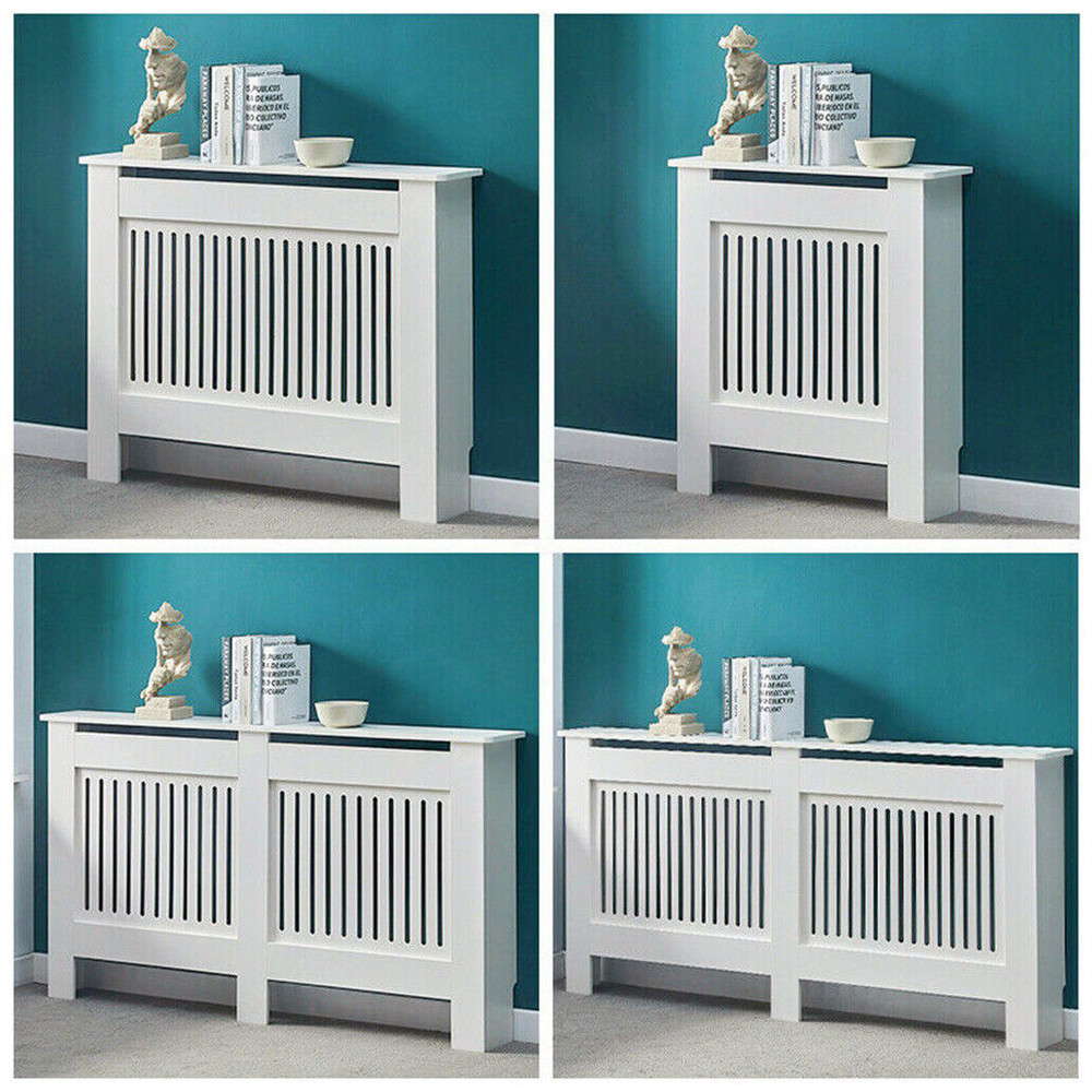 White Radiator Cover Wall Cabinet MDF Modern Wood Cabinet Grill Cover For Living Room Decor 0