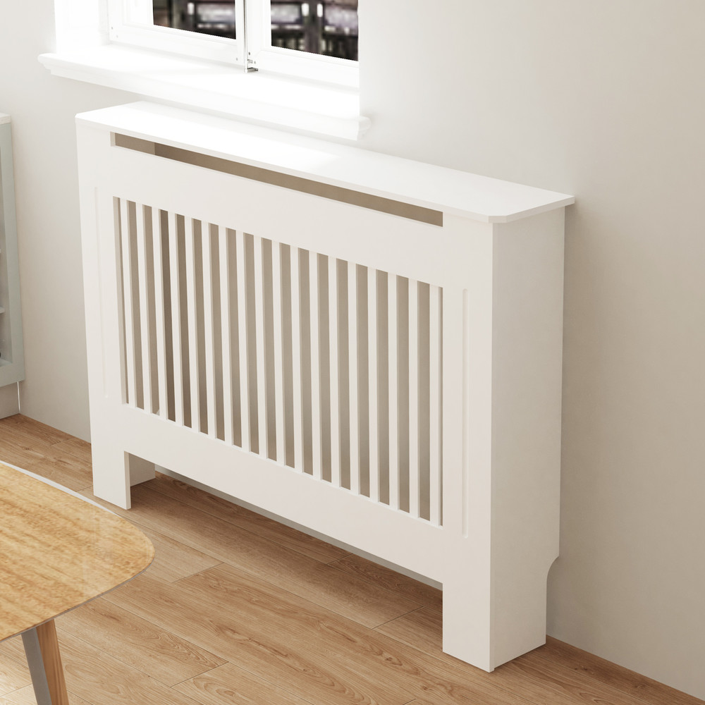 White Radiator Cover Wall Cabinet MDF Modern Wood Cabinet Grill Cover For Living Room Decor 2