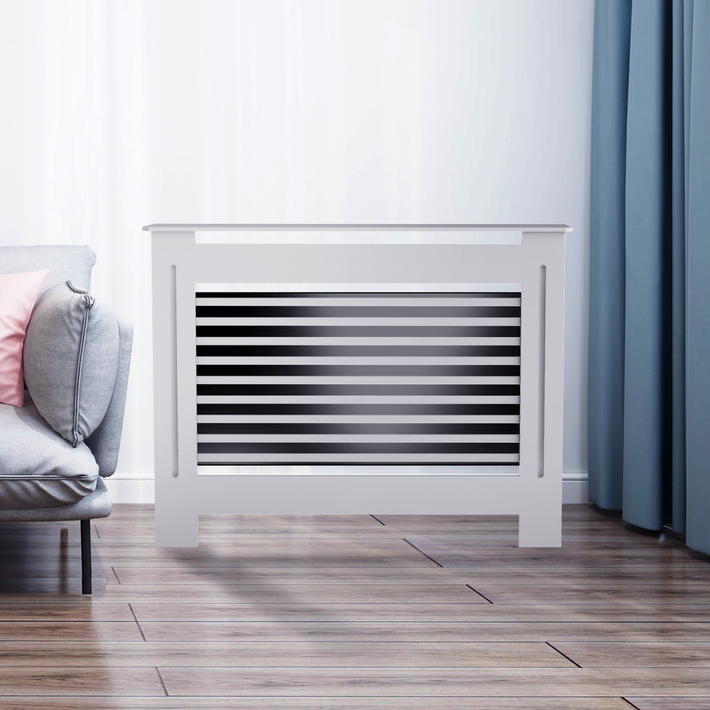 White Radiator Cover Wall Cabinet MDF Modern Wood Cabinet Grill Cover For Living Room Decor 3