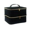 Double Layer Nail Polish Storage Bag with 30 Compartments, Portable Essential Oil Organizer Cosmetic Nail Care Kit Box