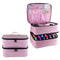 Double Layer Nail Polish Storage Bag with 30 Compartments, Portable Essential Oil Organizer Cosmetic Nail Care Kit Box