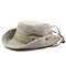 Outdoor Bucket Hat for Men, Summer Breathable Mesh Panama Cap, Cotton Sun Protector Jungle Fishing Hiking Beach Hat
