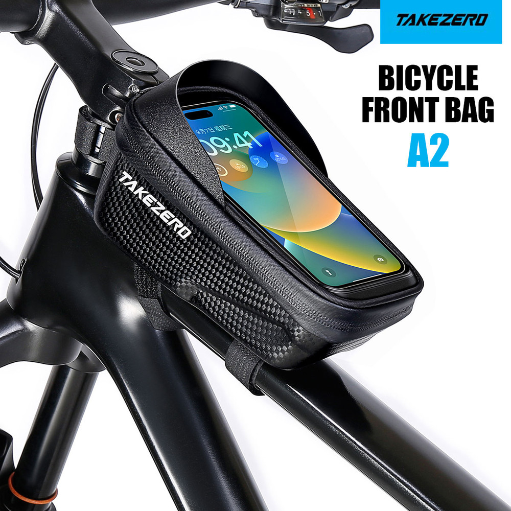 Mountain Bicycle Bag Hard Shell EVA Front Frame Bag for Road Bikes, Mobile Phone Handlebar Pouch Cycling Equipment