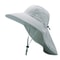 Men Wide Brim Jungle Hiking Hat with Neck Cover, Outdoor Quick Dry Fishing Bucket Hat for Sun Protection & Camping