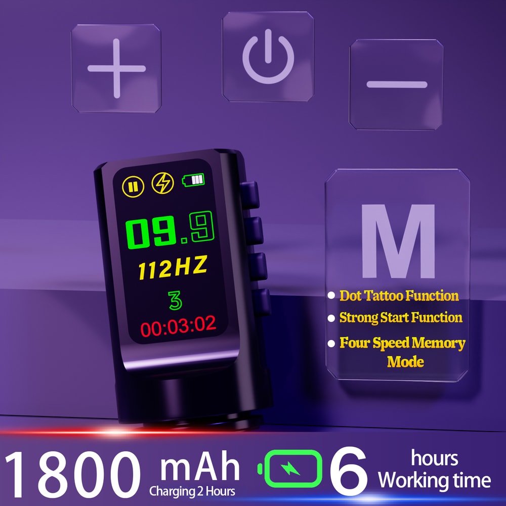 Tattoo Kit New Memory Tattoo Pen Machine Wireless Permanent Makeup Gun Kit with Power Supply for Professional Artists