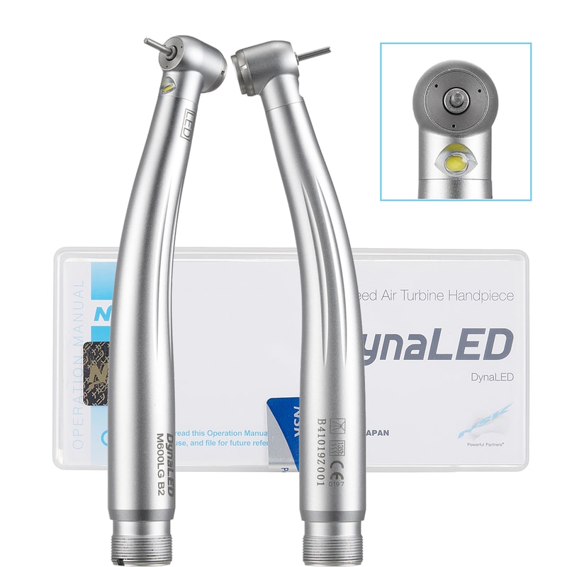 NSK Handpiece with LED Light B2 M4, Push Button High Speed Air Turbine Dentist Tool, High Rotation Dental Handpiece