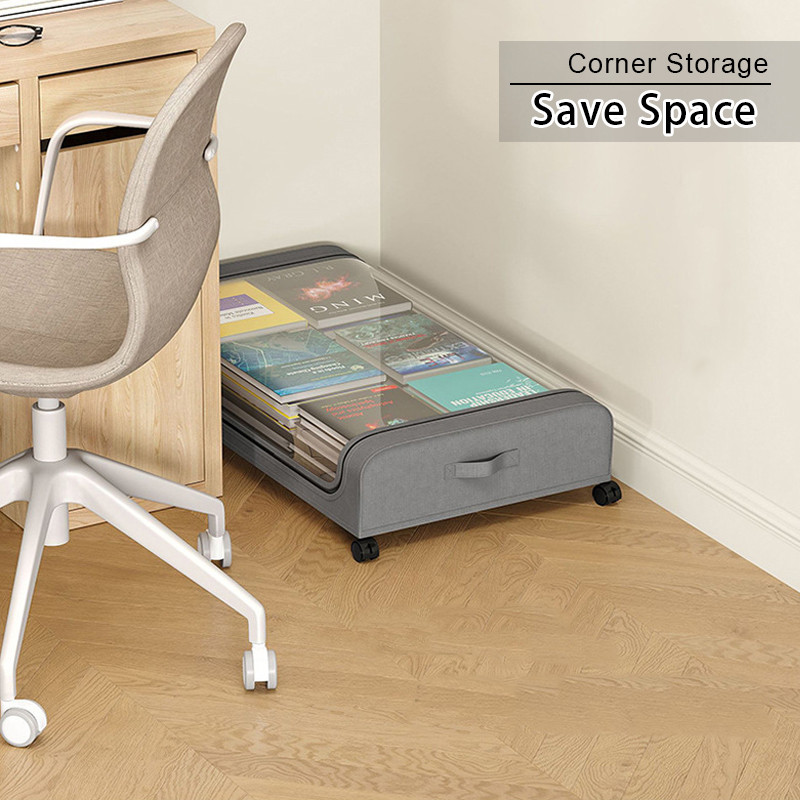 Under Bed Storage Box with Wheels, Large Capacity Dust Proof Quilt Clothes Storage Bag for Bedroom, Organizing Storage