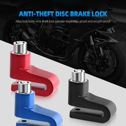motorcycle lock security anti theft disc brake lock, heavy duty bike lock for scooter, motorbike, and bicycle theft