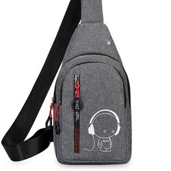 glow-in-the-dark crossbody bag for men & women, outdoor sports chest bag casual travel shoulder backpack
