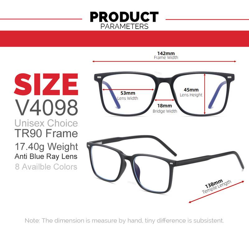 Premium Blue Light Blocking Men's Glasses Gaming Anti Ray Eyeglasses for Computer & Transparent Fashion Eyewear