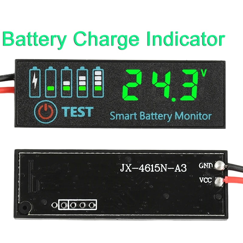 LED Indicator Acid Battery & Lithium Battery Voltage Charge Indicator, Universal Battery Charge Indicator Panel