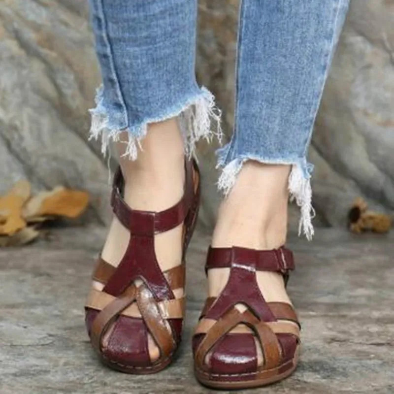 Womens Summer Roman Sandals Flat Beach Flip Flops  Casual Mules 1