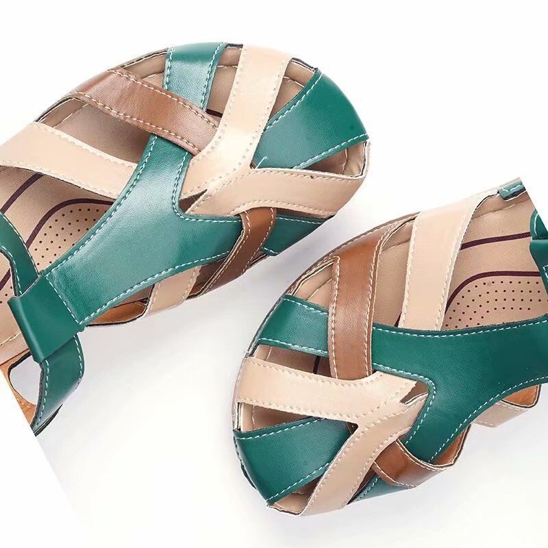 Womens Summer Roman Sandals Flat Beach Flip Flops  Casual Mules 4