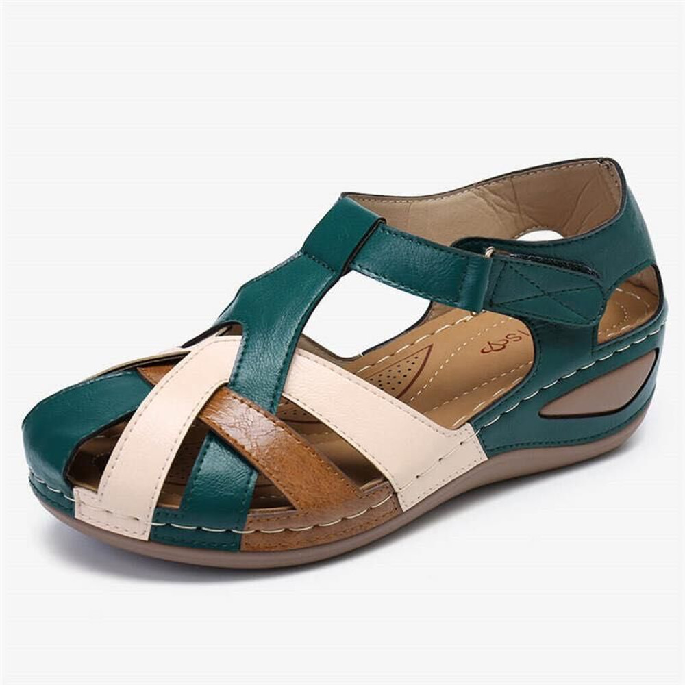 Womens Summer Roman Sandals Flat Beach Flip Flops  Casual Mules 5