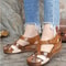 Womens Summer Roman Sandals Flat Beach Flip Flops Casual Mules 6