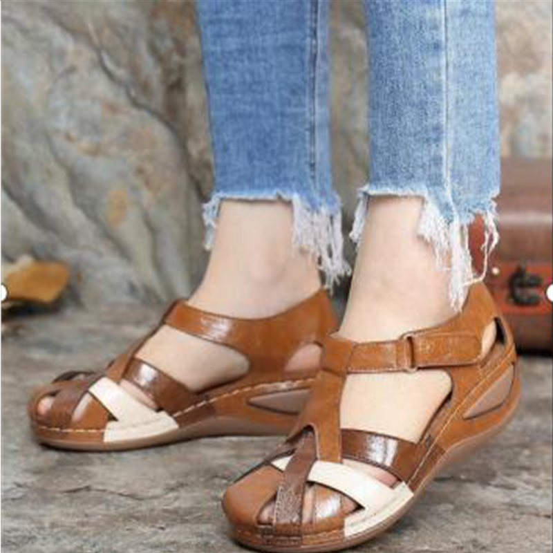 Womens Summer Roman Sandals Flat Beach Flip Flops  Casual Mules 6