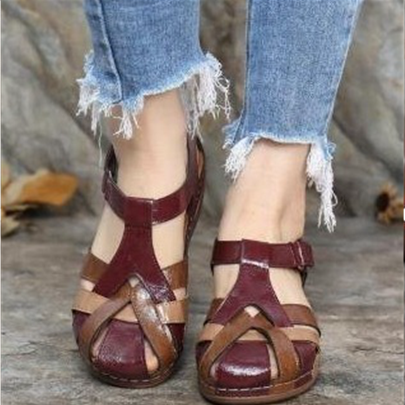 Womens Summer Roman Sandals Flat Beach Flip Flops  Casual Mules 8