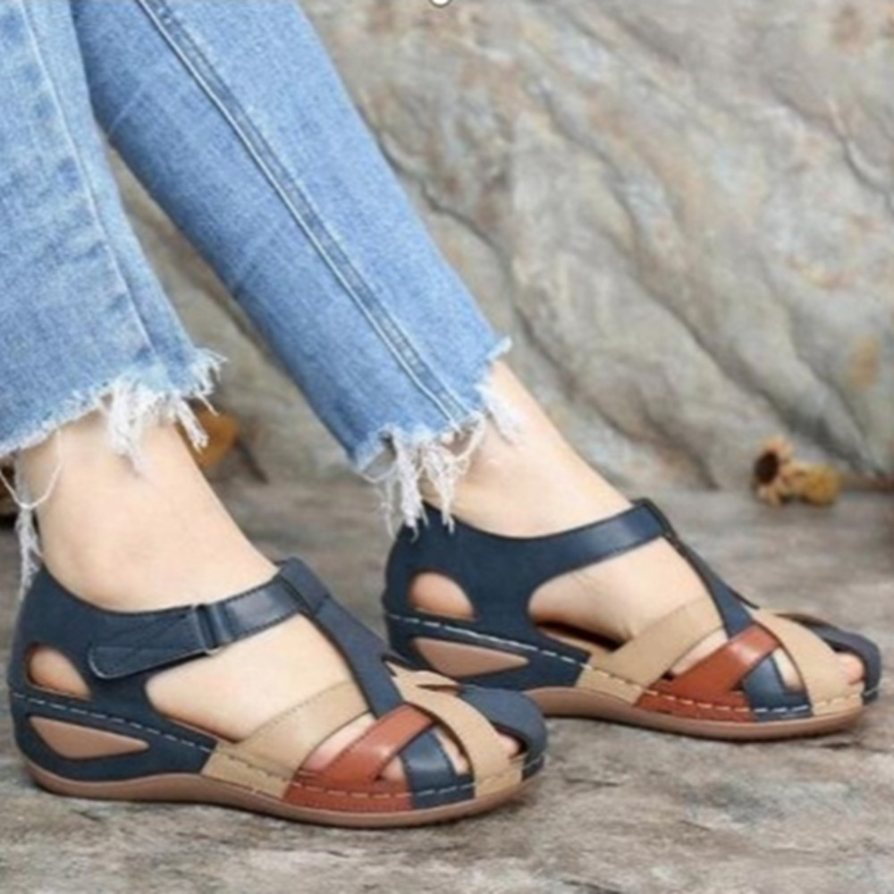 Womens Summer Roman Sandals Flat Beach Flip Flops  Casual Mules 9