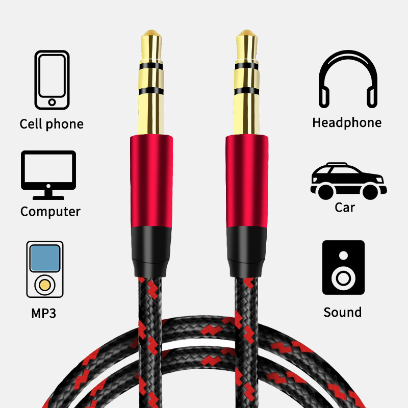 Audio Cable Extension Male to Female iPhone, Samsung, Xiaomi, Car Stereo Headphone Jack Line Audio Cord Adapter