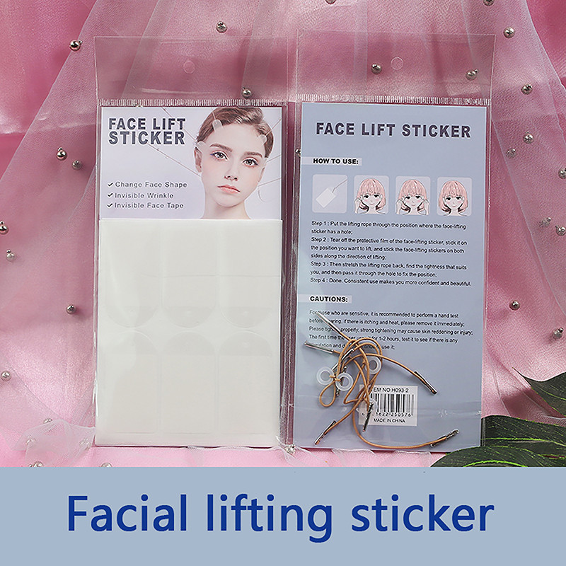 Invisible Thin Face Stickers, V-Shape Fast Lifting Facial Lift Up Tape for Neck, Eye & Double Chin Wrinkle Reduction
