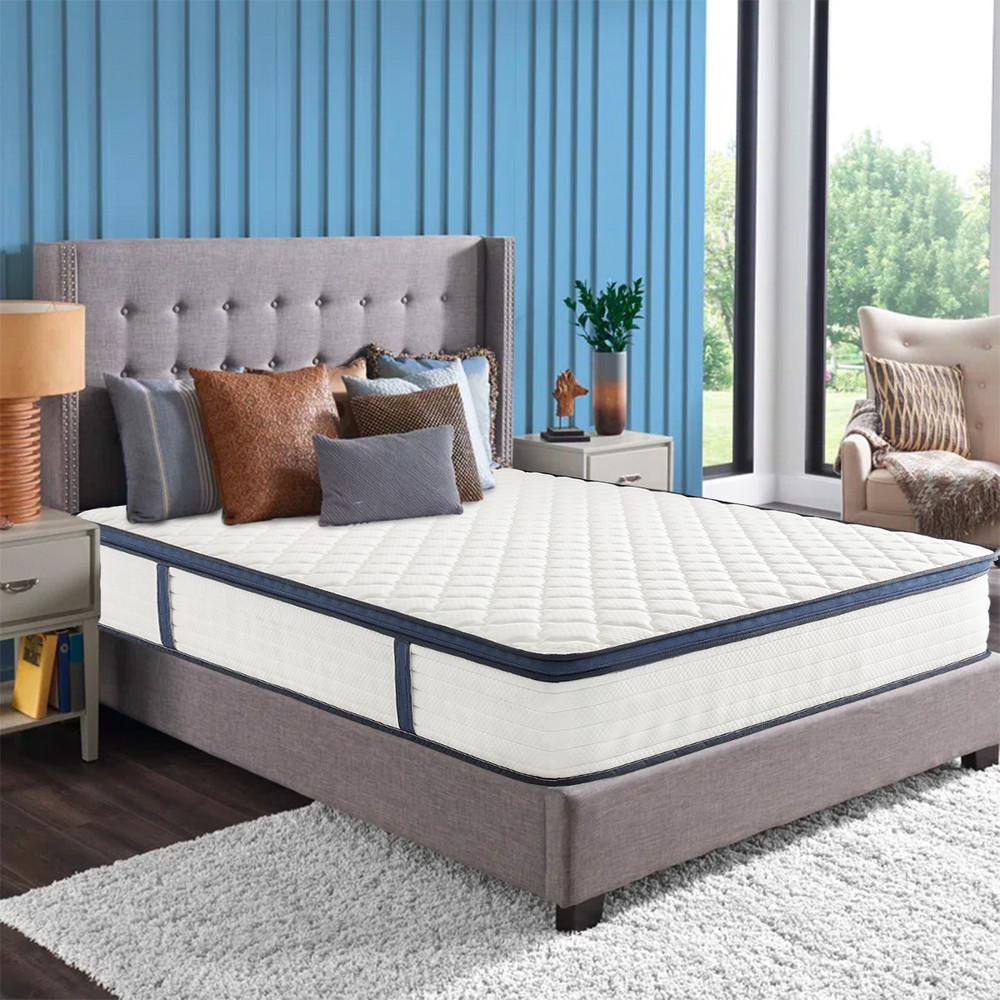 Queen Size Gel Memory Foam Hybrid Mattress, Medium Firm, Pressure Relief, Motion Isolating Mattress in a Box