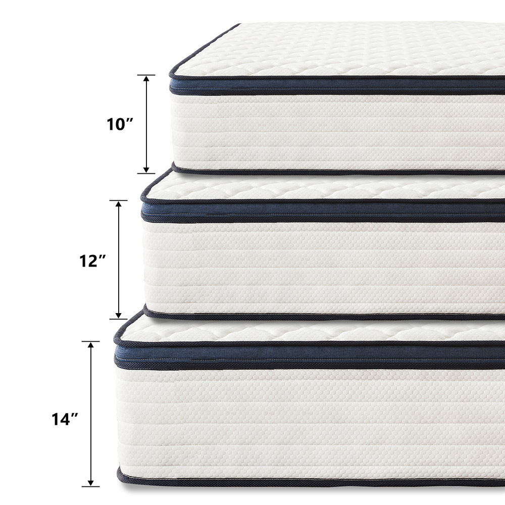 Queen Size Gel Memory Foam Hybrid Mattress, Medium Firm, Pressure Relief, Motion Isolating Mattress in a Box